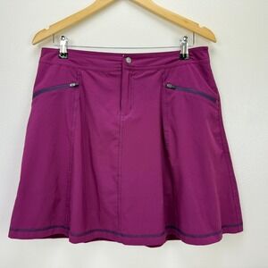 Title Nine Nimblene Orchid Purple Skort Sz 8 A-Line Zip Pockets Active Hiking‎